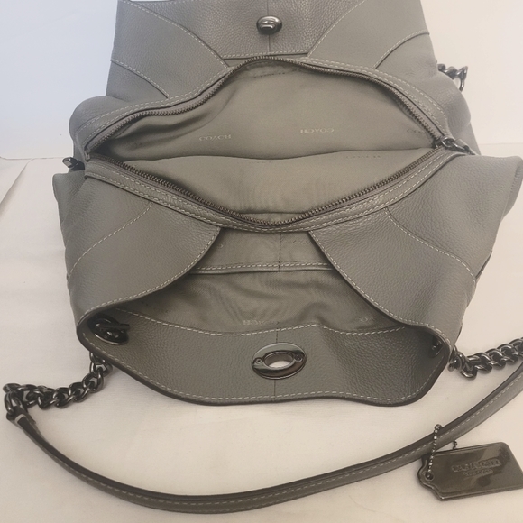 Coach Edie Turnlock Shoulder Handbag - Picture 10 of 12